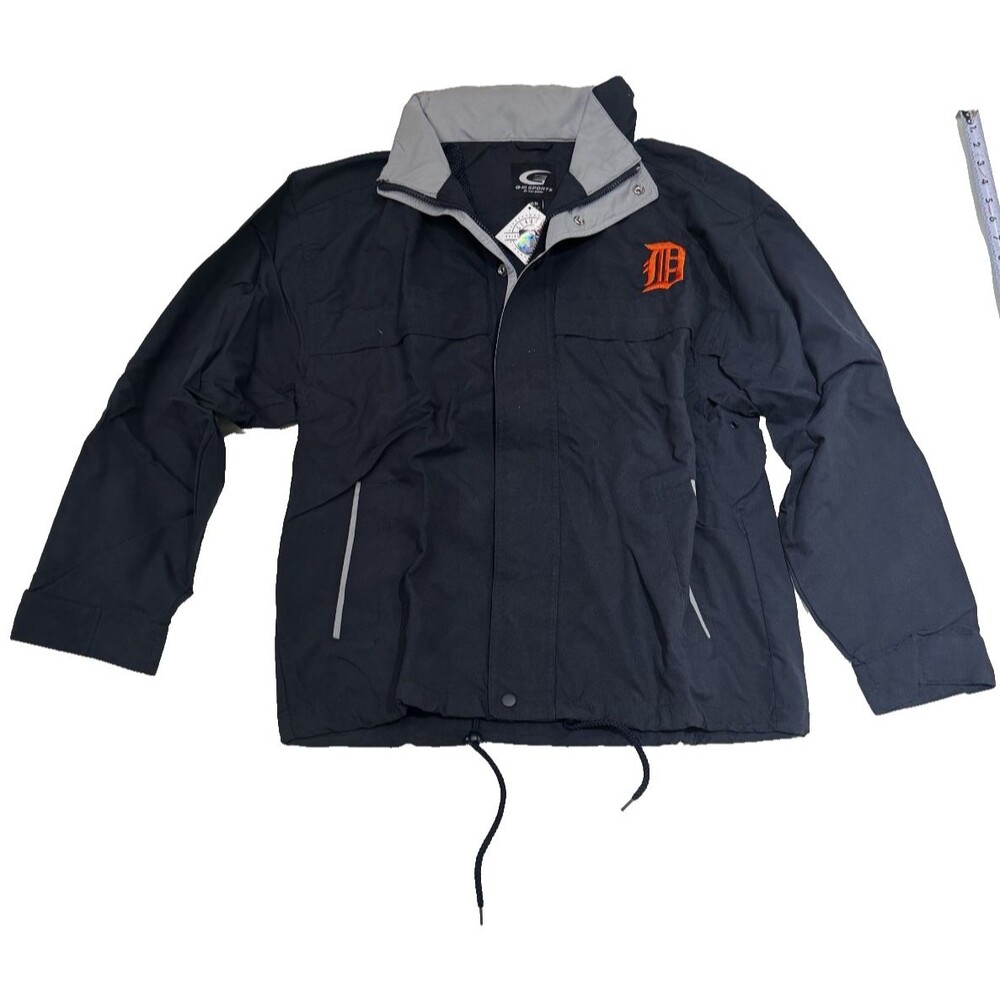G-III Sports Detroit Tigers Windbreaker Jacket Mens M Navy Gray NWT MLB